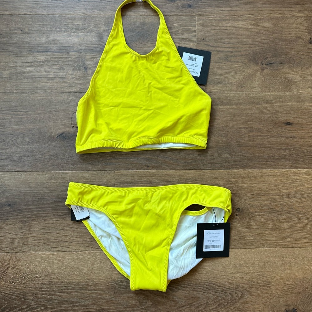 Norma Kamali Vibrant Yellow Bikini Set